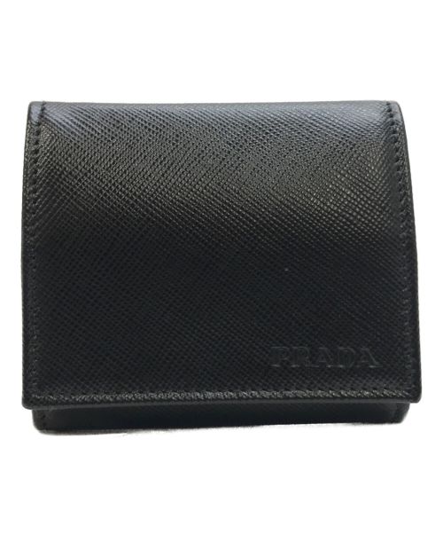 PRADA（プラダ）PRADA (プラダ) サフィアーノ ボックス型 コインケース ブラックの古着・服飾アイテム