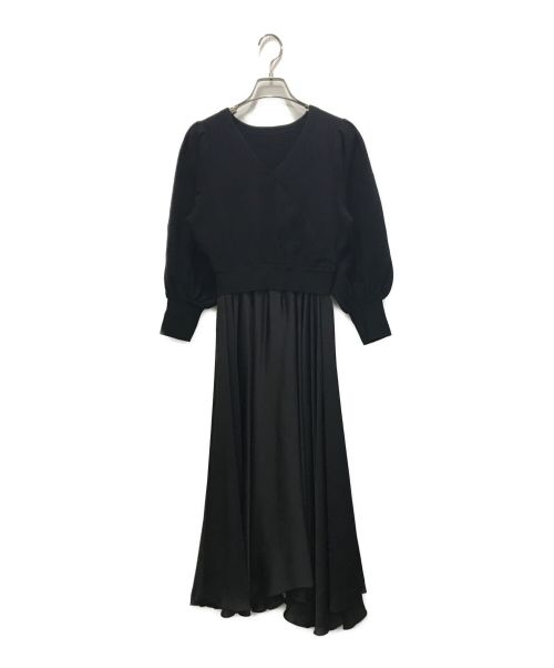 CELFORD（セルフォード）CELFORD (セルフォード) カシュクールドッキング ワンピース ブラック サイズ:３８の古着・服飾アイテム