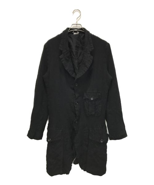 BLACK COMME des GARCONS（ブラック コムデギャルソン）BLACK COMME des GARCONS (ブラック コムデギャルソン) 縮絨コート ブラック サイズ:Mの古着・服飾アイテム