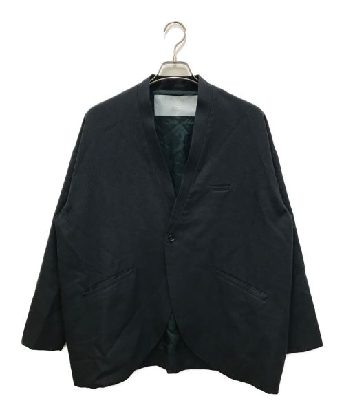 Dulcamara（ドゥルカマラ）Dulcamara (ドゥルカマラ) よそいきノーカラーウールジャケット グリーン サイズ:1の古着・服飾アイテム