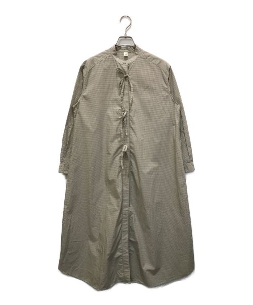 fig LONDON（フィグロンドン）fig London (フィグロンドン) バンドカラーシャツワンピース ベージュ サイズ:FREEの古着・服飾アイテム