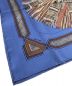 中古・古着 HERMES (エルメス) 砂漠の革飾り カレ90 シルクスカーフ ブルー：19800円