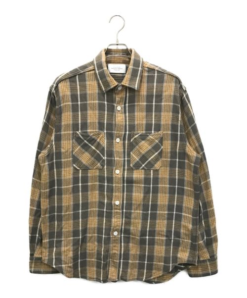 UNUSED（アンユーズド）UNUSED (アンユーズド) US1976チェックシャツ ベージュ サイズ:3の古着・服飾アイテム