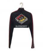 BURBERRYバーバリー）の古着「Stretch Jersey Logo Graphic Crop Top」｜ブラック