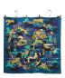 HERMES (エルメス) エクスリブリスのカモフラージュ カレ90 シルクスカーフ ブルー：30000円