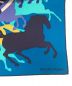 中古・古着 HERMES (エルメス) エクスリブリスのカモフラージュ カレ90 シルクスカーフ ブルー：30000円