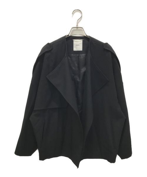 ebure（エブール）ebure (エブール) ノーカラージャケット ブラック サイズ:36の古着・服飾アイテム