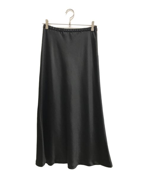 LE PHIL（ル フィル）LE PHIL (ル フィル) クラシックサテンスカート ブラック サイズ:1の古着・服飾アイテム