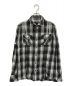 BURBERRY BLACK LABEL（バーバリーブラックレーベル）の古着「襟ワイヤーホース刺繍チェックシャツ」｜ブラック