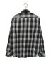 BURBERRY BLACK LABEL (バーバリーブラックレーベル) 襟ワイヤーホース刺繍チェックシャツ ブラック サイズ:2：5000円