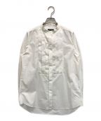 BARNEYS NEWYORKバーニーズ・ニューヨーク）の古着「ウォッシャブルバンドカラーシャツ」｜ホワイト