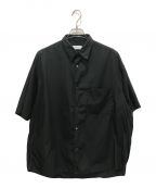 Graphpaperグラフペーパー）の古着「Broad S/S Oversized Regular Collar Shirt」｜ブラック