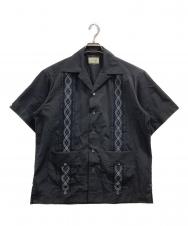 Schott (ショット) BRAID CUBA SHIRT ブラック サイズ:L