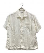 CAHLUMN (カウラム) Belgium Linen Open Collar Shirt 1.1 ホワイト サイズ:M