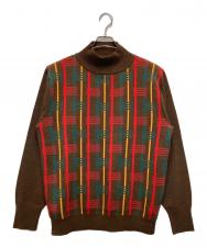 SASQUATCHfabrix. (サスクワッチファブリックス) RASTA HI-GAUGE MOCKNECK KNIT ブラウン サイズ:XL