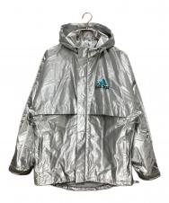 adidas (アディダス) エキップメント メタリック ウインドブレーカー シルバー サイズ:M