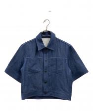 MACPHEE (マカフィー) デニムショートスリーブジャケット インディゴ サイズ:36