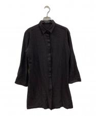 ISSEY MIYAKE PERMANENTE (イッセイミヤケ ペルマネンテ) 比翼シャツ ブラウン サイズ:不明(実寸参照)
