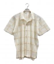 HOMME PLISSE ISSEY MIYAKE (オム プリッセ イッセイ ミヤケ) LACE GRID PLEATS ベージュ×ホワイト サイズ:3