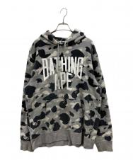 A BATHING APE (アベイシングエイプ) カモ柄パーカー グレー サイズ:XL