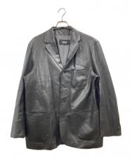 BOSS HUGO BOSS (ボス ヒューゴボス) レザーコート ブラック サイズ:M