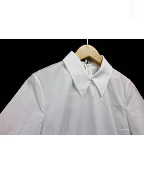 JIL SANDER (ジル サンダー) バックジップシャツ ホワイト サイズ:32 未使用品 未使用品　　現行販売品