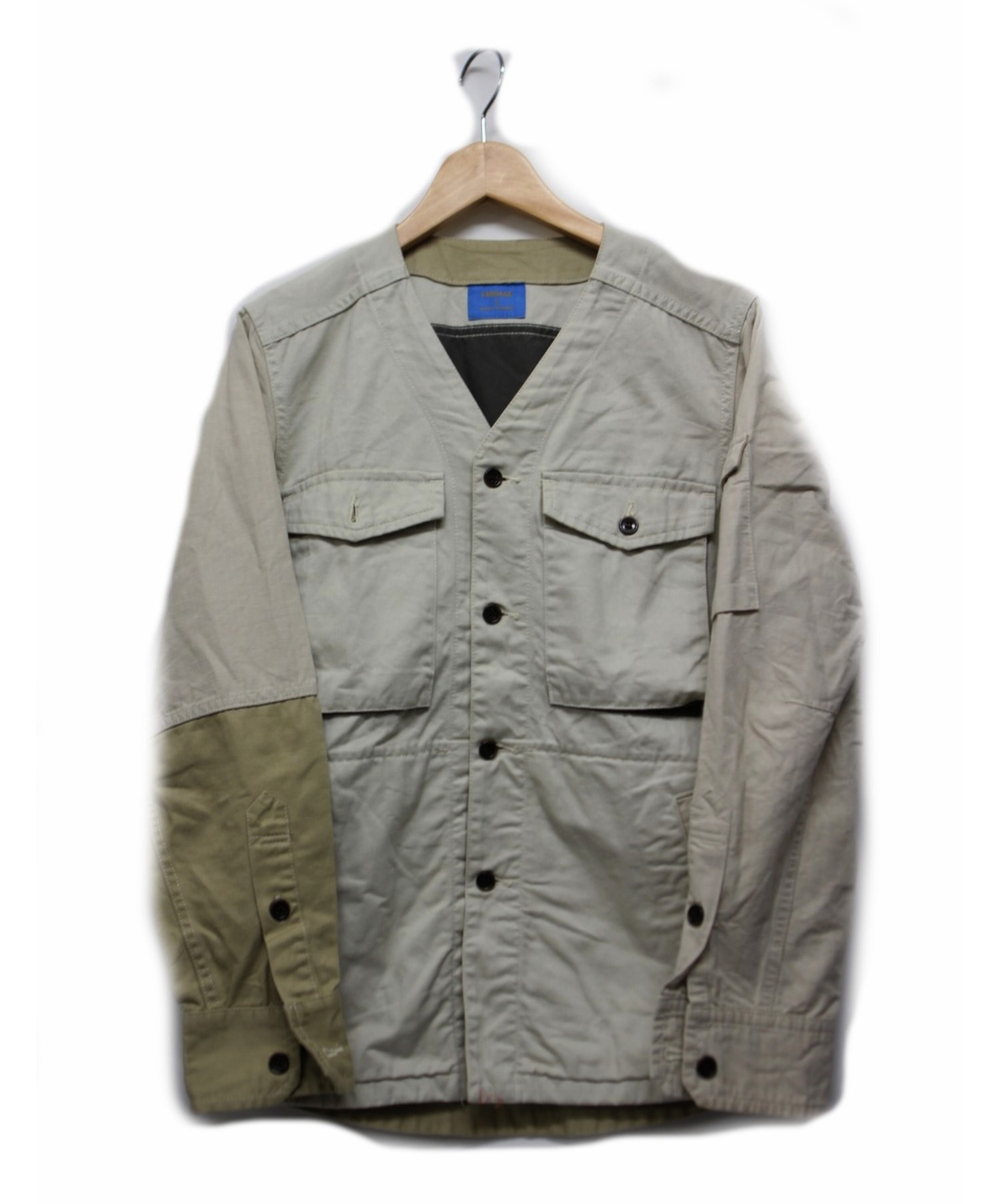 中古 古着通販 Yardage By Marvy Jamoke ヤーデージバイマービージャモーク リメイクノーカラーミリタリージャケット ベージュ アイボリー サイズ Free ブランド 古着通販 トレファク公式 Trefac Fashion