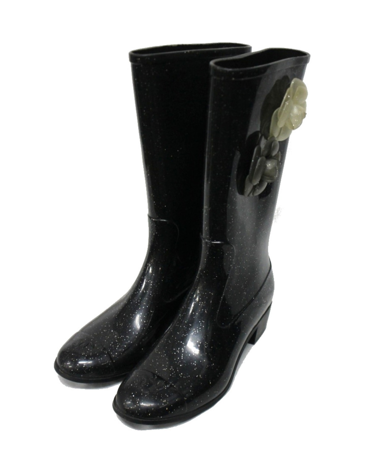 中古 古着通販 Chanel シャネル レインブーツ ブラック サイズ 38 ブランド 古着通販 トレファク公式 Trefac Fashion