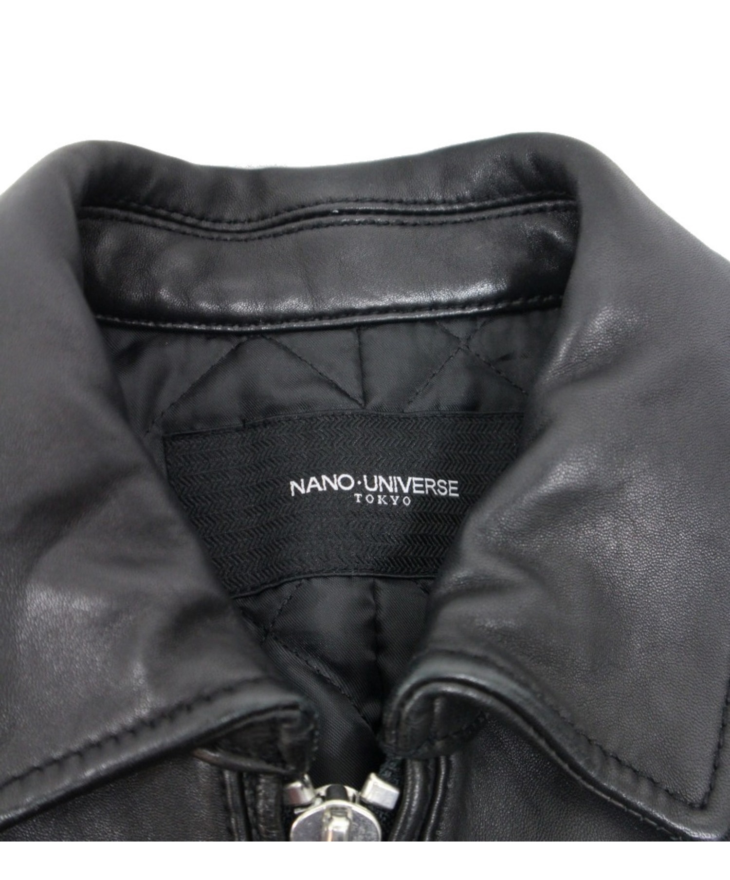 nano・universe (ナノユニバース) レザージャケット ブラック サイズ:S