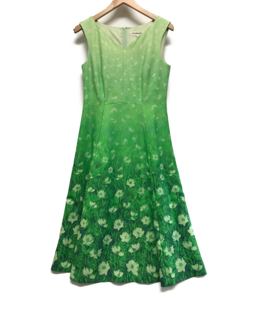STRAWBERRY FIELDS（ストロベリーフィールズ）STRAWBERRY FIELDS (ストロベリーフィールズ) ノースリーブワンピース グリーン サイズ:2の古着・服飾アイテム