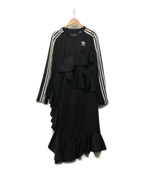 中古 古着通販 Adidas Originals アディダス オリジナル ジェイ コー サテンフリルアシンメトリーワンピース ブラック サイズ M ブランド 古着通販 トレファク公式 Trefac Fashion