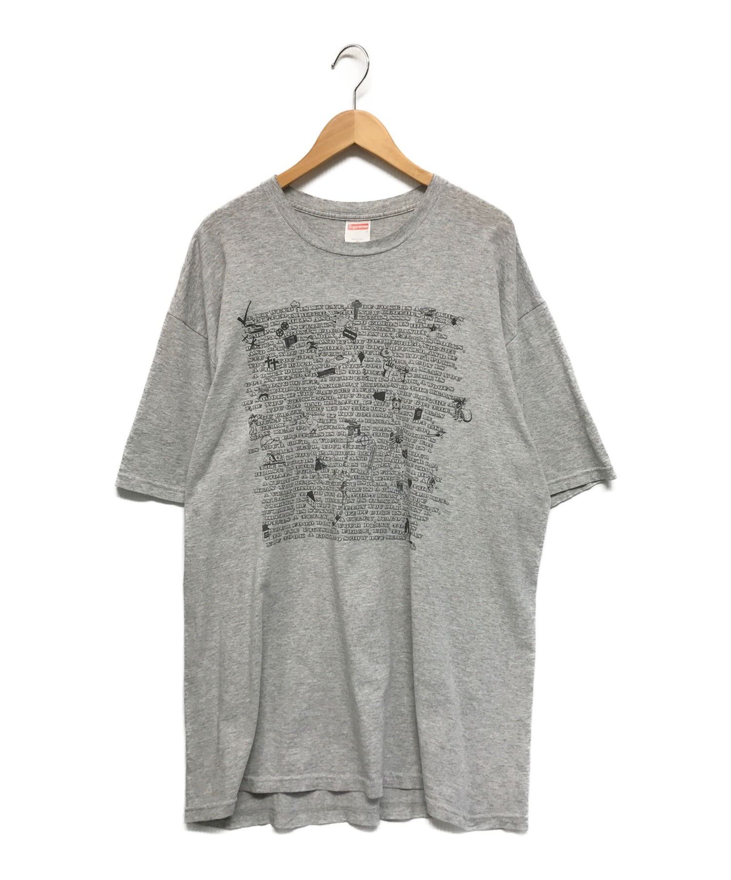 SUPREME (シュプリーム) Big L リリックTシャツ グレー サイズ:XL