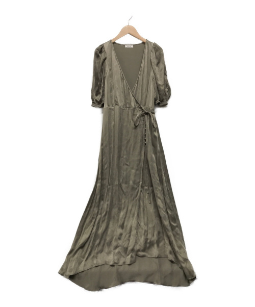 中古 古着通販 Fray Id フレイアイディー Ipekerサテンアシメヘムワンピース カーキ ブランド 古着通販 トレファク公式 Trefac Fashion