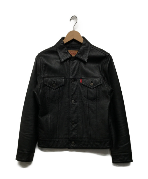 LEVI'S（リーバイス）LEVI'S (リーバイス) レザートラッカージャケット ブラック サイズ:Mの古着・服飾アイテム