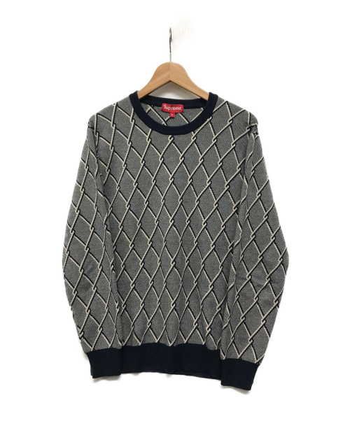 SUPREME（シュプリーム）SUPREME (シュプリーム) Chain Link Sweater ネイビー サイズ:Sの古着・服飾アイテム