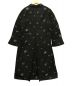 4298 SHIZUKA KOMURO (ヨンニキュウハチ シズカコムロ) フラワー刺繍ステンカラーコート ブラック サイズ:記載なし：9800円