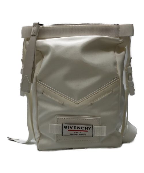 GIVENCHY（ジバンシィ）GIVENCHY (ジバンシィ) Downtown Mini Nylon Backpack With Wings Detail ホワイトの古着・服飾アイテム