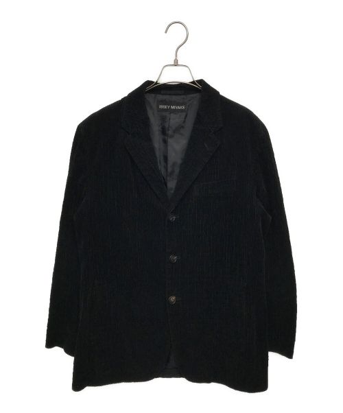 ISSEY MIYAKE（イッセイミヤケ）ISSEY MIYAKE (イッセイミヤケ) コーデュロイジャケット ブラック サイズ:SIZE 2の古着・服飾アイテム