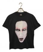 バンドTシャツバンドTシャツ）の古着「【古着】Marilyn Manson 2000年 プリントTシャツ」｜ブラック