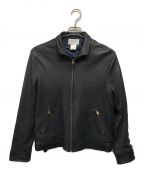 seven by seven（）の古着「LEATHER SPORT JACKET」｜ネイビー