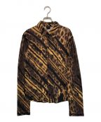 Jean Paul Gaultier hommeジャンポールゴルチェオム）の古着「【OLD】レオパードシャツ」｜ブラウン