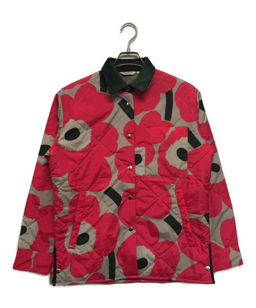 marimekko（マリメッコ）marimekko (マリメッコ) 中綿キルティングコート ピンク×グレー サイズ:SIZE XSの古着・服飾アイテム