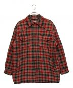 Acne studiosアクネ ストゥディオス）の古着「QUILTED CHECK OVER SHIRT」｜レッド