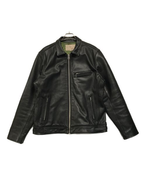AVIREX（アヴィレックス）AVIREX (アヴィレックス) カウレザージャケット ブラック サイズ:SIZE 2XLの古着・服飾アイテム