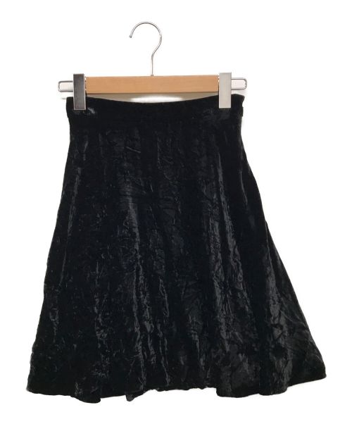 MIU MIU（ミュウミュウ）MIU MIU (ミュウミュウ) ミニベロアスカート ブラック サイズ:SIZE 36の古着・服飾アイテム