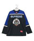 SUPREMEシュプリーム）の古着「Demon Hockey Jersey」｜ブラック×ブルー