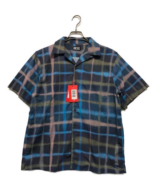 DIESEL（ディーゼル）DIESEL (ディーゼル) オープンカラーシャツ ブルー サイズ:SIZE 44 未使用品の古着・服飾アイテム