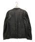 UNITED TOKYO (ユナイテッドトーキョー) ラムレザーシングルライダースジャケット ブラック サイズ:4 未使用品：14800円