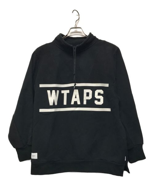 WTAPS（ダブルタップス）WTAPS (ダブルタップス) ハーフジップスウェット ブラック サイズ:01の古着・服飾アイテム