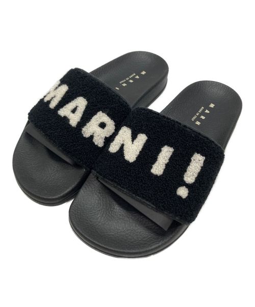 MARNI（マルニ）MARNI (マルニ) テリークロスアッパーロゴサンダル ブラック サイズ:SIZE 36の古着・服飾アイテム